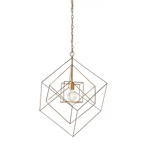 Luminosa Pescara Pendant Ceiling Light Antique Gold Leaf