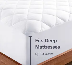 Extra Deep Quilted Mattress Protectors Fitted Bed Cover Super King Size UK