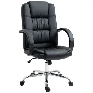 Vinsetto Executive Office Chair High Back Computer Desk Chair w/ Armrests Black