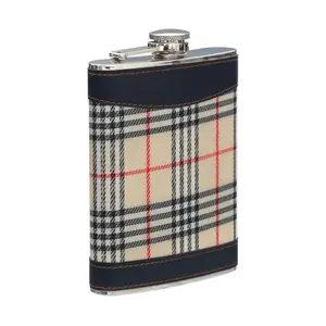 Maison by Premier Cream Tartan Hip Flask