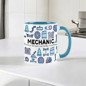 Mechanic Gift Mug - Trades Funny Novelty Gift Blue Tea Coffee Gift Present Ceramic Mug