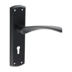 Timco - Zeta Lock Handles - Matt Black (Size 175 x 45 - 2 Pieces)