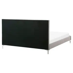 Velvet EU King Size Bed Grey AMBERT