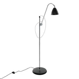 Luminosa Classic Floor Lamp Black 1 Light , E14