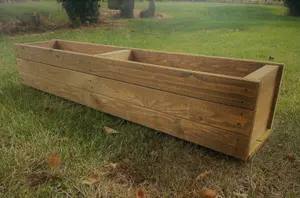 Extra Large Wooden Garden Planter Trough Outdoor Veg  Pot Box 1200mm wide