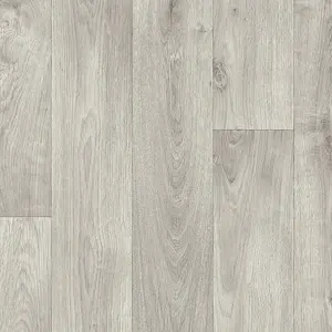 Grey Modern Wood Effect Anti-Slip Vinyl Flooring for Home, Shops, Offices, 2.8mm Thick Vinyl Sheet-7m(23') X 4m(13'1")-28m²