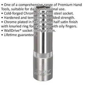 Premium 11mm Forged Steel Deep Drive Socket - 3/8" Square Drive for Enhanced Performance