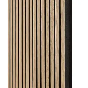 Naturewall SlatWall Mini Natural Oak and Black - 60cm x 60cm - Pack of 4