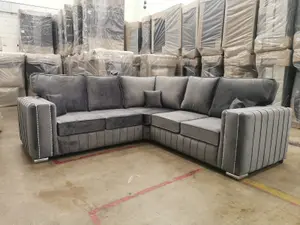 Layla Corner- Grey Fullback Sofas