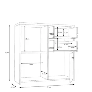 Filippone Sideboard Artisan oak/White