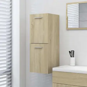 Berkfield Bathroom Cabinet Sonoma Oak 30x30x80 cm Engineered Wood