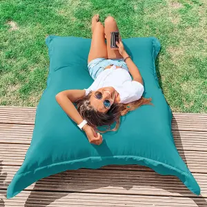 rucomfy Outdoor Water Resistant Giant Squashy Squarbie Beanbag - Turquoise