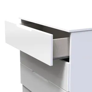 Milan Ready assembled White 3 Drawer Chest (H)685mm (W)740mm (D)390mm