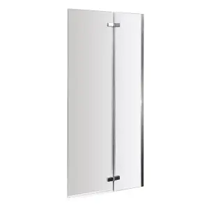 Dezine 5mm Straight Shower Bath Screen, Central Hinge