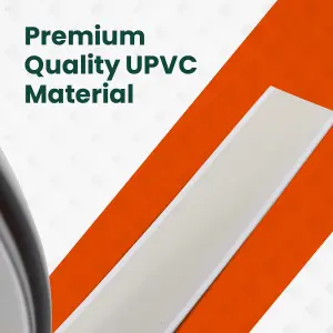 UPVC White Plastic Trim Architrave Skirting Board Flat Edging Window Sills Doors (W) 90mm (L) 5M