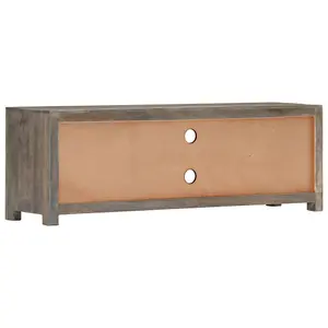 Berkfield TV Cabinet Grey 120x30x40 cm Solid Mango Wood