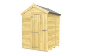 5 x 5 Feet Apex Shed - Single Door Without Windows - Wood - L158 x W147 x H217 cm