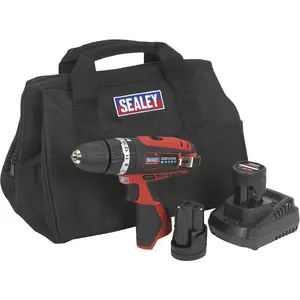 Cordless Hammer Drill Driver Kit - 12V 1.5Ah Lithium-ion Battery - 10mm Chuck