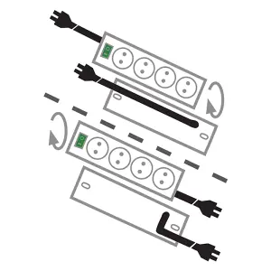 Brennenstuhl Primera-Line Extension Lead 10-Way - 2 Metre Cable - Silver