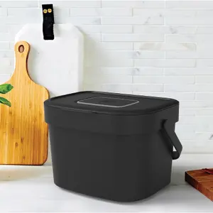 2 x 6L Food Waste Kitchen Compost Caddy Bin Wall Mountable