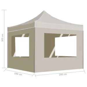 Berkfield Professional Folding Party Tent with Walls Aluminium 3x3 m Cream