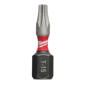 Milwaukee SHOCKWAVE TORX Impact Duty Bits TX15 25mm Pack of 2 4932430872