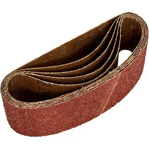 Premium 10 Pack Sanding Belts - 75mm x 533mm - 40 Grit Aluminium Oxide