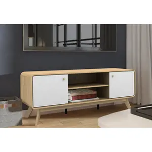 Justine TV Stand for TVs up to 60" Oak/White