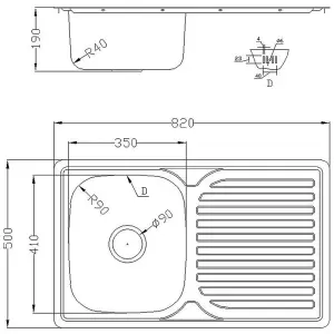 Astini Velia 1.0 Bowl Brushed Stainless Steel Kitchen Sink & Waste