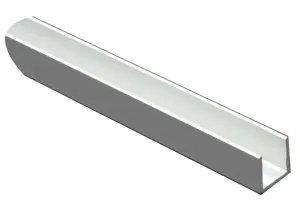 Incolore Anodised Aluminium Equal U-shaped Angle profile, (L)2m (W)15mm (D)15mm (T)1.5mm