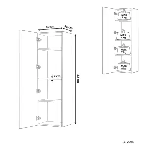 Bathroom Wall Cabinet Grey MATARO