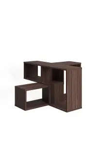 Legon TV Stand and Bookshelf with Free Combination, 190 x 55 x 40 cm TV Unit Table for TVs up to 60 inch, Walnut