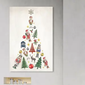 Fun Christmas Tree - Wrapped Canvas Painting 114 cm H x 76 cm W