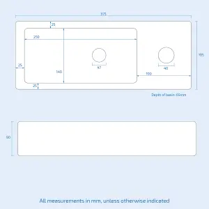 Nes Home Bathroom Wall Hung Cloakroom Ceramic Compact Basin Sink Right Hand