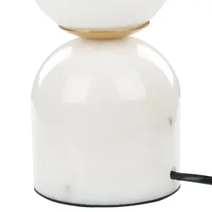 Beliani Modern Marble Table Lamp White KIWI