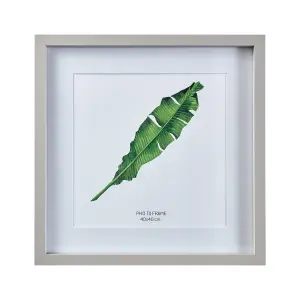 Matt Grey Pine effect Plain Single Picture frame (H)42.6cm x (W)42.6cm