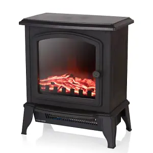 2KW Mable Compact Stove Fire Black