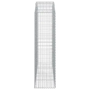 Berkfield Arched Gabion Basket 200x50x180/200 cm Galvanised Iron