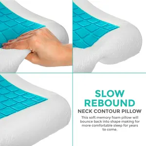 MEMORY FOAM NECK CONTOUR PILLOW