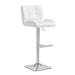 Caprice White Grey Gloss Bar Table With 4 Candid White Stools