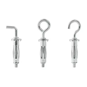 Rapid Hollow Wall Anchor With Angle- Ring- And Rounded-Hook 40 Kg Load - Pack of 12