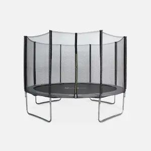 sweeek. 12ft Trampoline with Safety Net 12ft Trampoline with safety net -  Diam.370 cm - Saturne - Grey