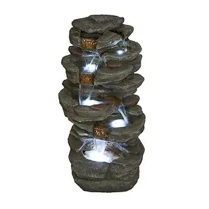 Aqua Creations Kettering Rock Falls Mains Plugin Powered Water Feature