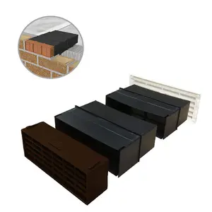 Home.smart 9" x 3" Extendable Combination Cavity Wall Sleeve Vent with Brown Air Brick