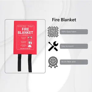 Essential Fire Safety Kit, Large, Fire Blanket, Fire Pit Mat, First Aid Kit