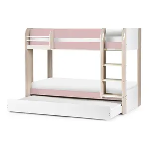 Anguiano Single (3') Standard Bunk Bed with Trundle Brown/White