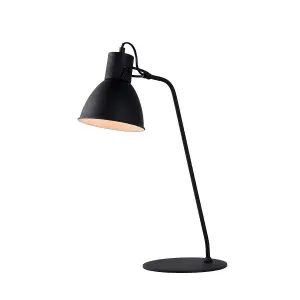 Lucide Shadi Modern Desk Lamp 20cm - 1xE14 - Black