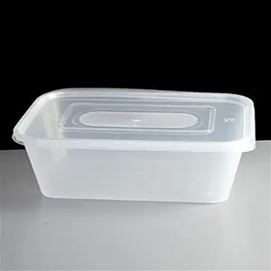 We Can Source It Ltd 200 X 650Ml Rectangular Plastic Microwave Freezer Safe Food Meal Prep Recyclable Takeaway Containers And Lids - Catering