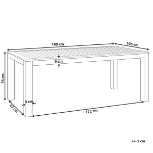 Garden Table Wood Light Wood MONSANO