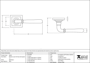 From The Anvil Aged Brass Newbury Lever on Rose Set (Square) - Unsprung